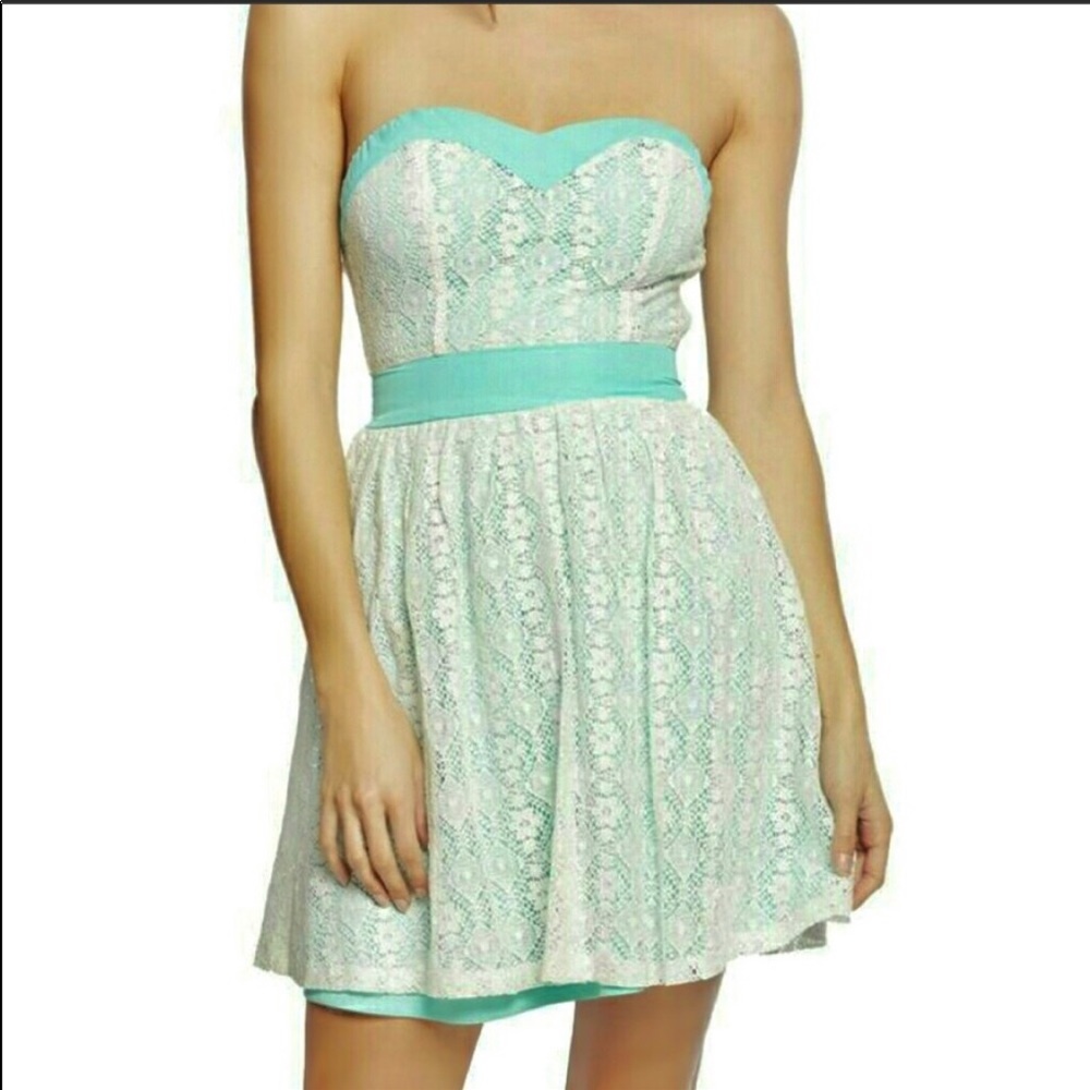 Strapless Lace Dress